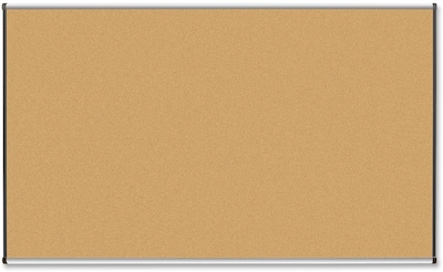 Lorell Satin Finish Natural Cork Board, Satin, 72
