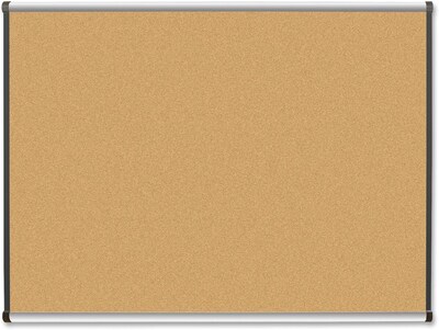 Lorell Satin-Finish Bulletin Board, 4 x 3, Brown (LLR60647)