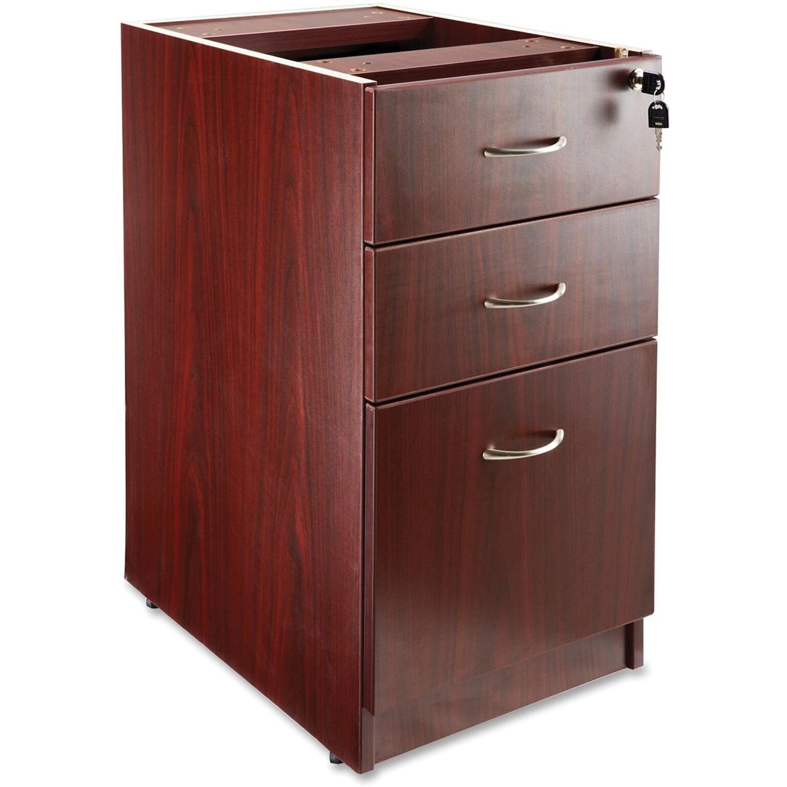 Lorell Essentials Hanging Fixed File Cabinet, 15.5W x 21.9D x 28.5H, Mahogany (LLR69603)