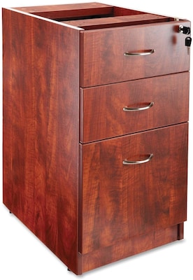 Lorell Essentials Series Fixed File Cabinet, Cherry (LLR69604)