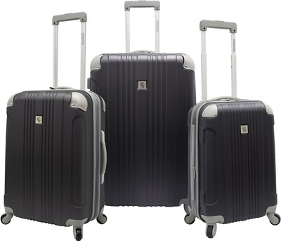 Beverly Hills Country Club BH6800 Malibu 3-Piece Hardside Spinner Luggage Set, Gray
