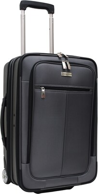 Travelers Choice® TC0424 Sienna 21 Hybrid Hard-Shell Rolling Upright Suitcase/Bag, Charcoal