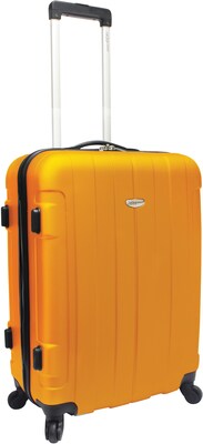 Travelers Choice® TC3900 Rome 25 Hard-Shell Spinner Upright Luggage Suitcase, Orange