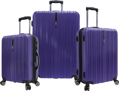 Travelers Choice® TC5000 Tasmania 3-Piece Expandable Spinner Luggage Set, Purple