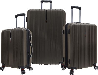 Travelers Choice® TC5000 Tasmania 3-Piece Expandable Spinner Luggage Set, Dark Brown