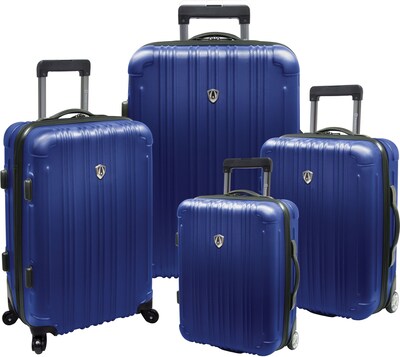 Travelers Choice® TC5800 New Luxembourg 4-Piece Expandable Hard-sided Luggage Set, Blue