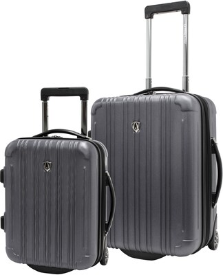Travelers Choice® TC5802 New Luxembourg 2-Piece Carry-On Hardsided Luggage Set, Titanium