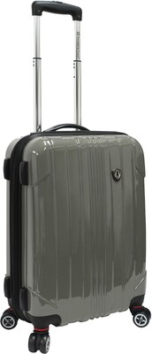 Travelers Choice® TC8000 Sedona 21 Expandable Spinner Luggage Suitcase, Pewter
