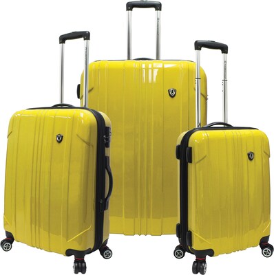 Travelers Choice® TC8000 Sedona 3-Piece Expandable Spinner Luggage Set, Yellow