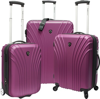 Travelers Choice® TC8500 Cape Verde 3-Piece Hardsided Ultra Lightweight Luggage Set, Lavender