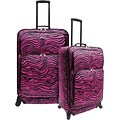 U.S.® Traveler US7401 Fashion 2-Piece Spinner Luggage Set; Pink Zebra