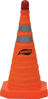 Crown Aervoe Collapsible 18H Reflective Nylon Traffic Cone, Orange, 2.17 lbs. (205-1190)