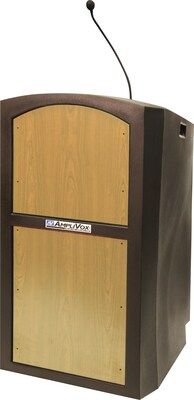 AmpliVox Sound Systems Pinnacle Sound Lectern, Maple (SW3250-MP)
