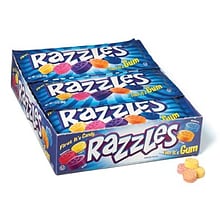 Razzles Assorted Fruit Gum, 1.4 oz., 24/Box (209-00142)