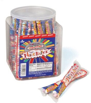 Candy Necklaces Wrapped; 36 Necklaces,  1 lb. 10.5 oz. Tub