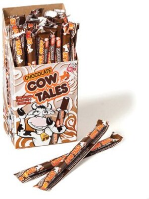 Chocolate Cow Tales Wrapped, 1 oz. sticks, 36 Cow Tales/Box