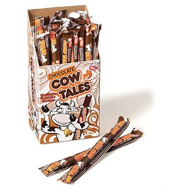 Chocolate Cow Tales Wrapped, 1 oz. sticks, 36 Cow Tales/Box