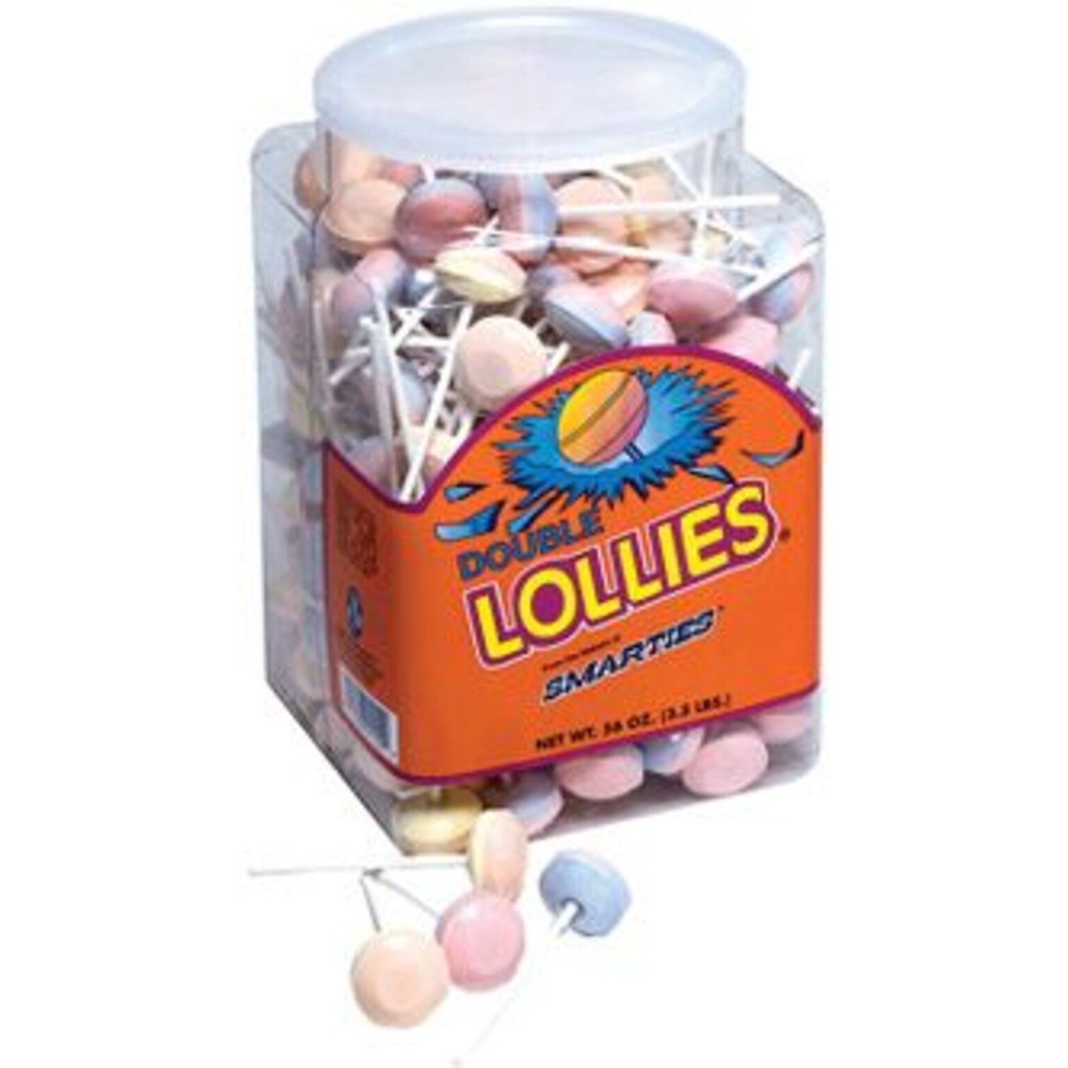 Smarties Double Lollies Lollipops, Assorted Flavors, 56 oz., 200 Pieces (209-00015)