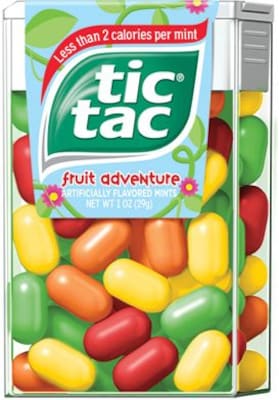 Tic Tac Fruit Adventure Mints, 2 oz., 60 Pieces/Pack, 12/Box (241-00014)