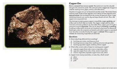 Edupress™ Science Reading Comprehension Cards; Rocks & Minerals