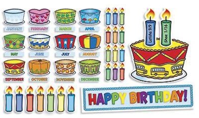 Scholastic Teachers Friend® Bulletin Board Set, Birthday Cakes (TF-8072)