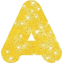 Trend® 4 Ready Letters®, Casual Sparkles, Yellow