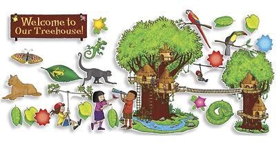 Teachers Friend Bulletin Board Sets, Jungle Treehouse
