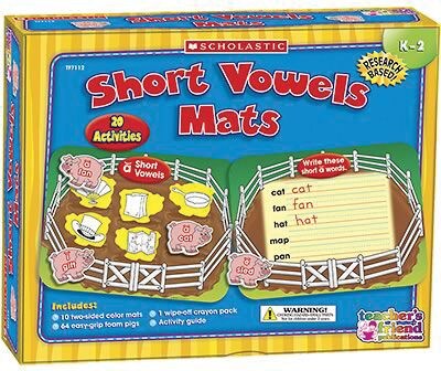 Teachers Friend Early Skills Mats, Short Vowels