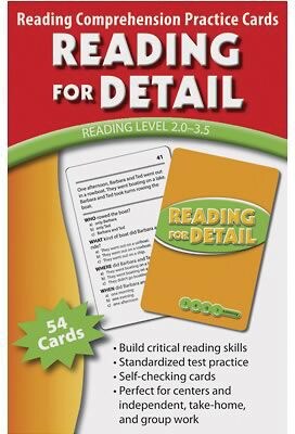 Edupress™ Reading Comprehension Cards, Reading for Detail, Lvl: 2.0-3.5