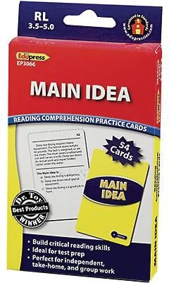 Edupress Reading Comprehension Cards, Main Idea, Lvl: 3.5-5.0 (EP-3066)