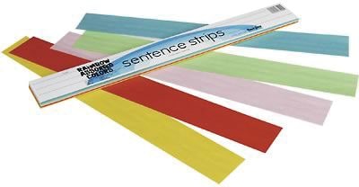 Pacon® Sentence Strips, 3 x 24, Assorted, 100 Strips