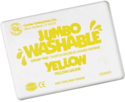 Center Enterprises Jumbo Washable Stamp Pad, Yellow Ink (CE-5501)