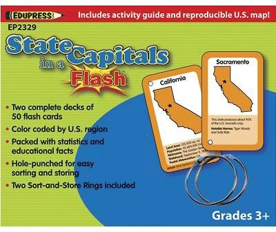 Edupress™ State Capitals in a Flash™; Cards