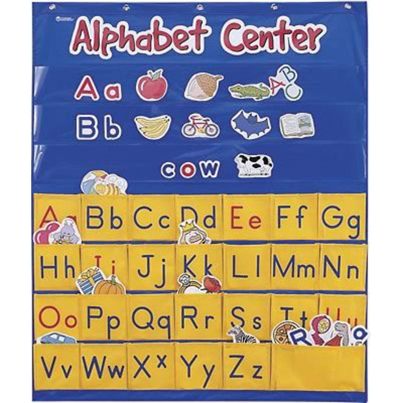 Learning Resources Pocket Charts, Alphabet Center,  34 x 28, 208 Pieces/Set, Multicolored (LER2246)
