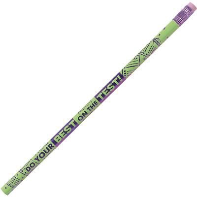 J.R. Moon Do Your Best on the Test Motivational Pencil, Pack of 12 (JRM7442B)