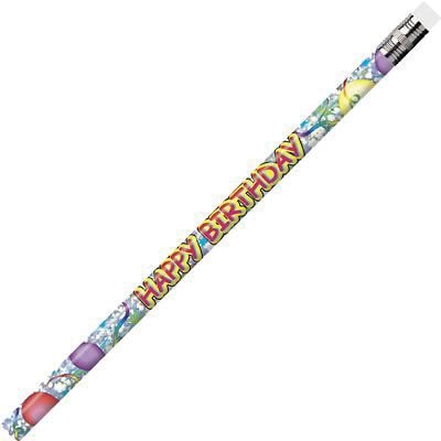 J.R. Moon Happy Birthday Glitz Motivational Pencil, Pack of 144 (JRM7940G)