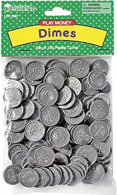 Money, Learning Resources® Dimes Pack of 100