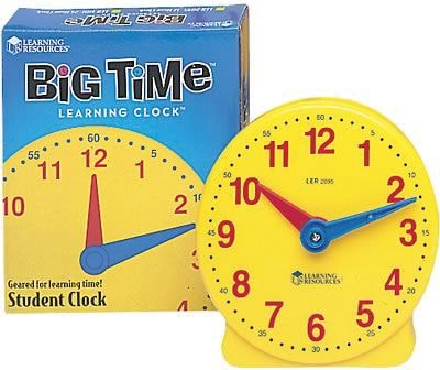 Learning Resources® Big Time™ Learning Student Clock, Grades Pre School - 3rd, 2 EA/BD