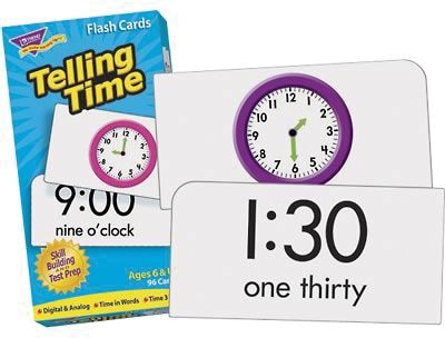Telling Time Skill Drill Flash Cards for Grades 1-4, Pack of 96 (T-53108)
