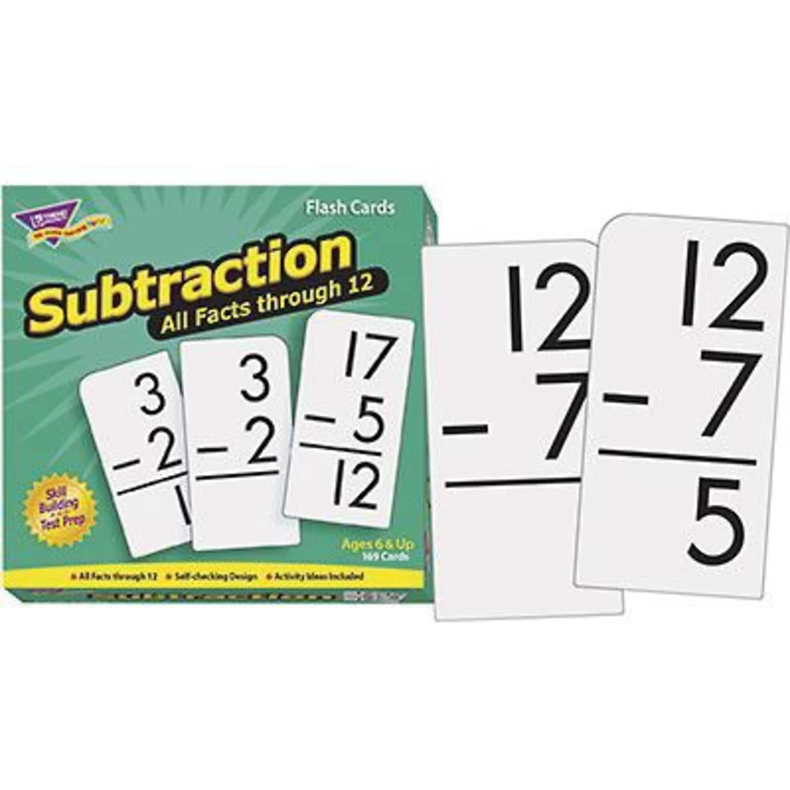 Subtraction 0-12 All Facts Skill Drill Flash Cards for Grades 1-4, 169 Pack (T-53202)