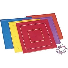 Learning Resources 5x5-Pin 7 Plastic Geoboard, 10/Set