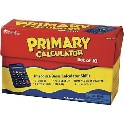 Learning Resources® Primary Calculator, Set of 10