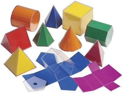 Learning Advantage Folding 3-D GeoFigures, Transparent, 11/Set (CTU7771)