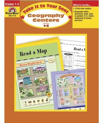 Evan-Moor® Take It To Your Seat Geography Centers, GR: 1-2