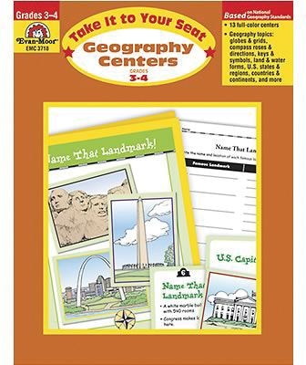 Evan-Moor® Take It To Your Seat Geography Centers, GR: 3-4