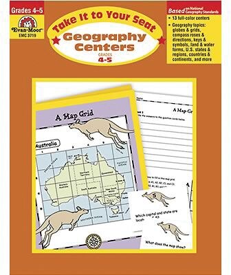 Evan-Moor® Take It To Your Seat Geography Centers, GR: 4-5