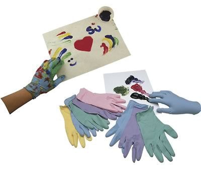Hygloss Craft Kids Gloves, Assorted Colors, 100/Pack (HYG97100)