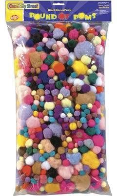 Chenille Kraft Pom Pons, Acrylic Yarn, 1000 Pieces/Pack (CK-818001)