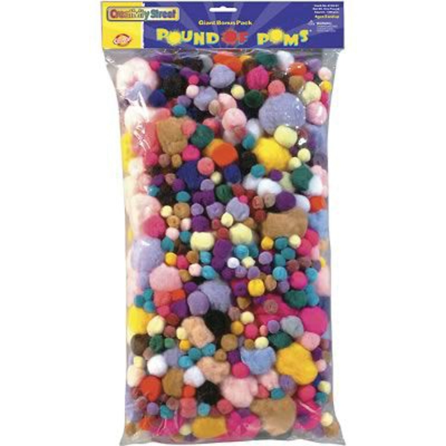 Chenille Kraft Pom Pons, Acrylic Yarn, 1000 Pieces/Pack (CK-818001)