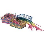 Roylco Classroom Weaving Baskets Craft Kit, 6.5 x 4.5 x 2.25, Bright Assorted Colors, 150 Strips